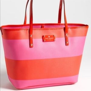 Kate Spade Pink Orange Tote Bag